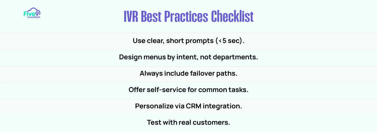 IVR Best Practices Checklist